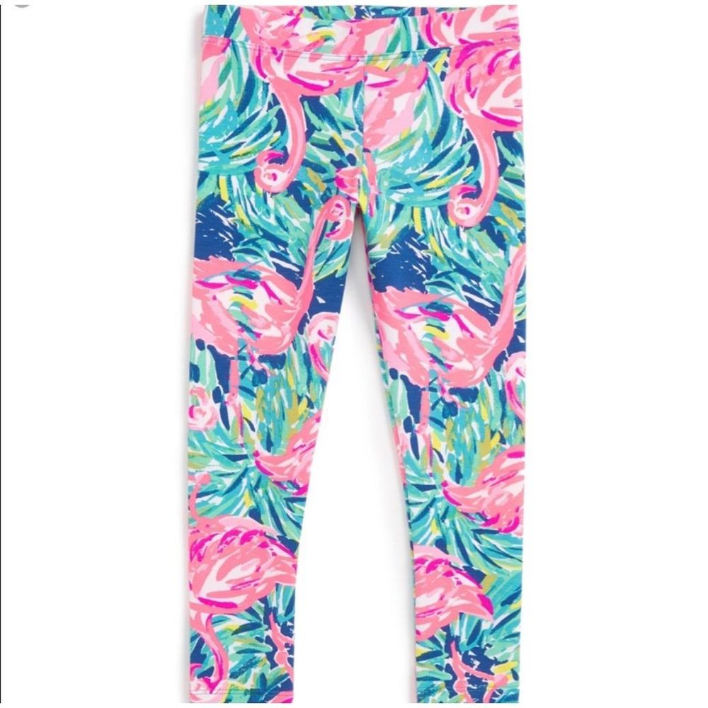 Lilly Pulitzer Maia leggings flamenco beach Size 8-10 NWT